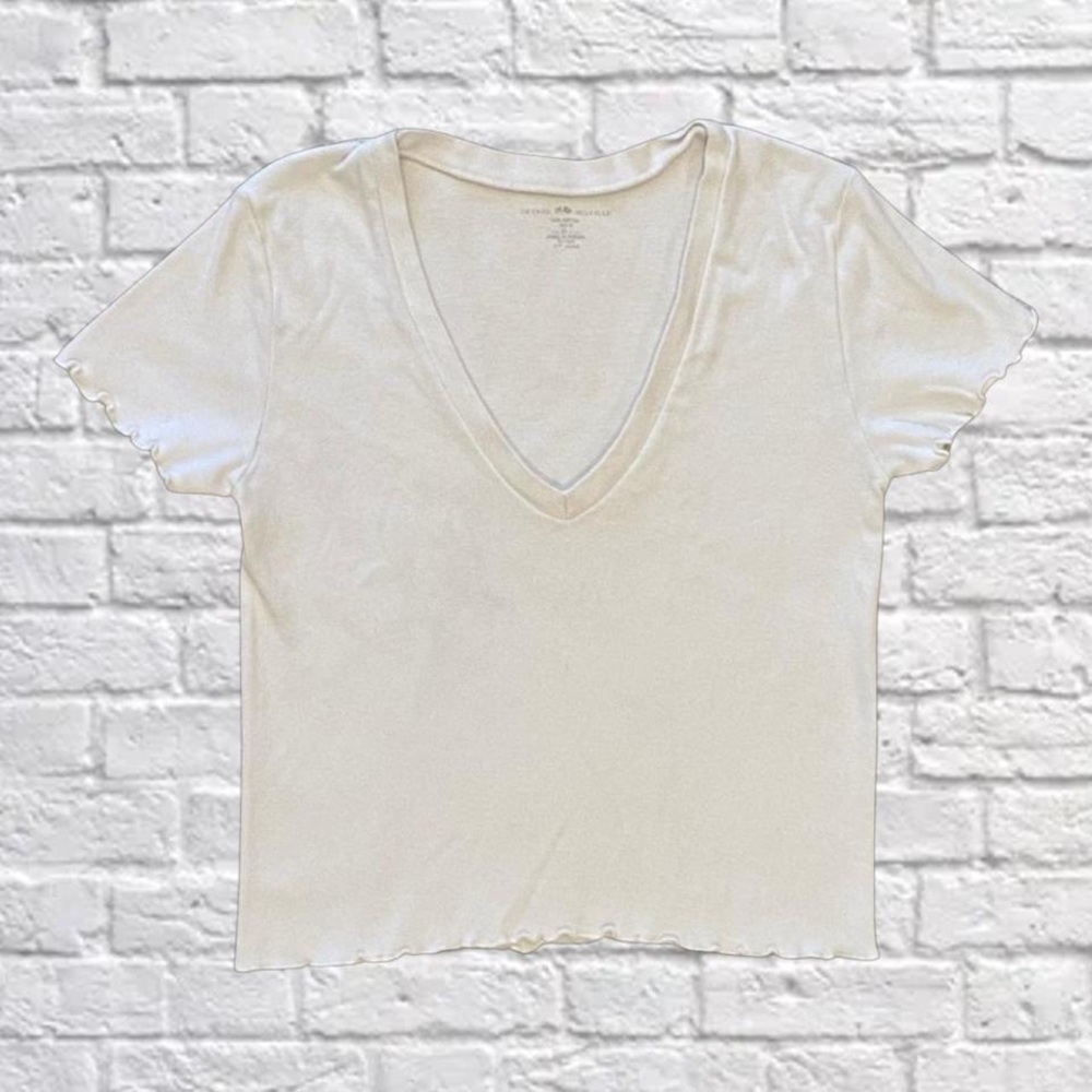 Brandy Melville V Neck Baby Tee